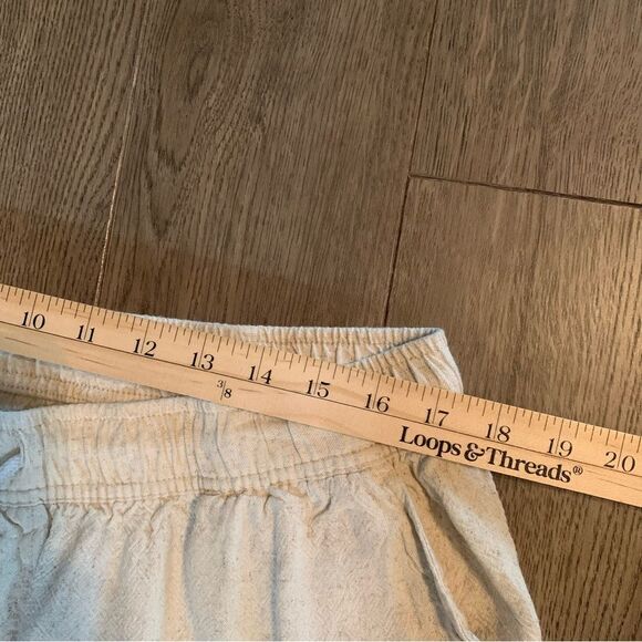 LINEN SHORTS Women’s XXL Cream Pull String Elastic Waist Pockets 30% Linen. - Picture 12 of 14